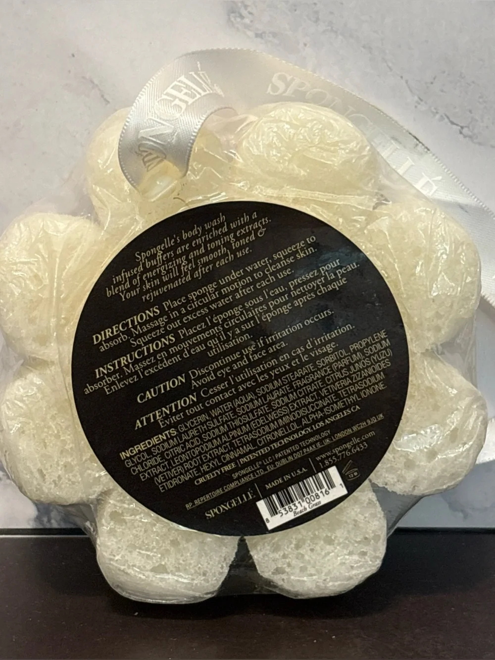 Spongelle Beach Grass White Flower Body Wash Infused Buffer